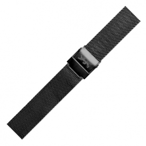 LLarsen / Lars Larsen 18mm Watch Bracelet Black Steel Mesh