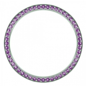 Marc Coblen / TW Steel Bezel 42mm Stainless Steel Purple Crystals - MCB42S204