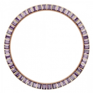 Marc Coblen / TW Steel Bezel 45mm Rosegold Steel Purple Crystals - MCB42R204