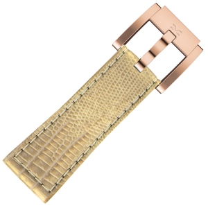 Marc Coblen / TW Steel Watch Strap Gold Leather Snake 22mm