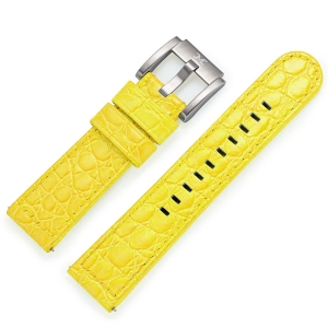 Marc Coblen / TW Steel Watch Strap Yellow Leather Alligator 22mm