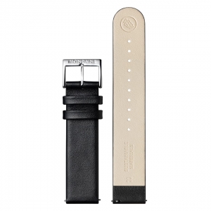 Mondaine Watch Strap Black Vegan Leather