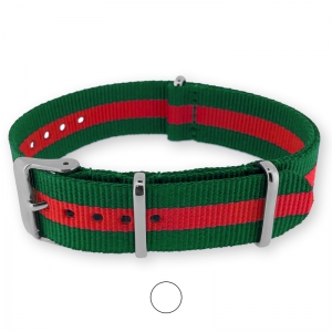 Regimental Green Red NATO G10 Military Nylon Strap