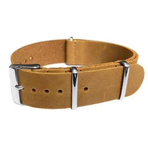 Light Brown NATO Vintage Leather Strap - SS