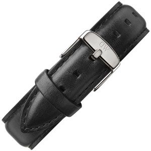 Daniel Wellington 20mm Classic Sheffield Black Leather Watch Strap Steel Buckle