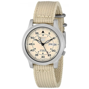 Seiko 5 Watch Strap SNK803 Beige Canvas 18mm