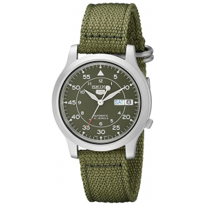 Seiko 5 Watch Strap SNK805 Green Canvas 18mm