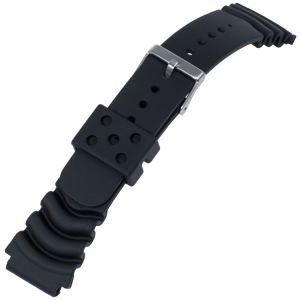 Seiko type Watch Strap Z18, Z20, Z22 Rubber Black