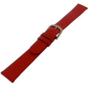 Danish Design Red Watch Strap Calfskin with Titanium Clasp