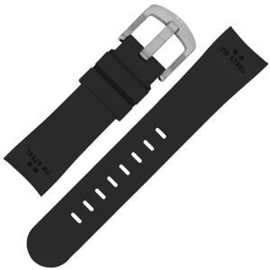 TW Steel Watch Band TW25, TW26, TWA25, TWA26, TW41 - Black Rubber 24mm