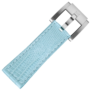 Marc Coblen / TW Steel Watch Strap Light Blue Leather Snake 22mm