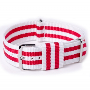 NATO Lars Larsen White Red Bond White Nylon 20mm - SS