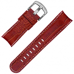 TW Steel Watch Strap TW40, TW42, TW50, TW52, TW54 - Brown Croco Calfskin 22mm