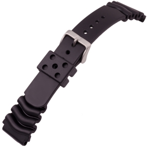 Seiko Watch Strap for Divers Watches Black Rubber - 22mm