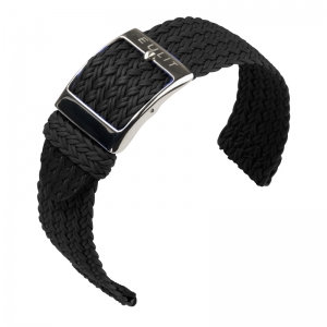 Eulit Two Piece Perlon Watch Strap Palma Pacific Black