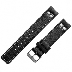 OOZOO Watch Band Black Leather with Studs