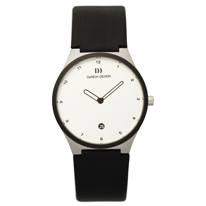 Watch Strap Danish Design IV12Q884, IV13Q884 - black leather