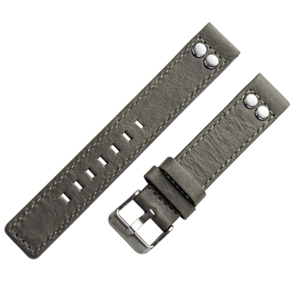 OOZOO Watch Band Grey Leather with Studs