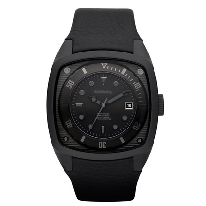 Diesel DZ1492 Watch Strap Black Leather