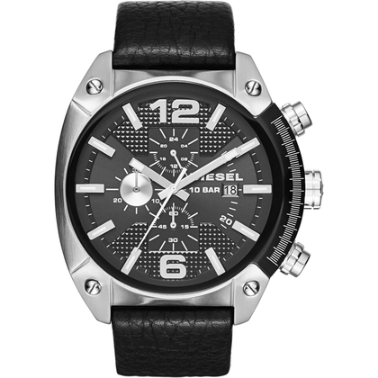 Diesel DZ4341 Watch Strap Black Leather