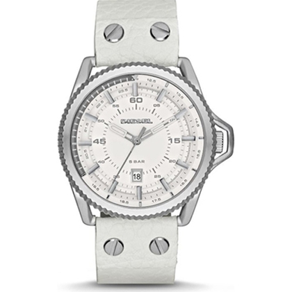 Diesel DZ1755 Watch Strap White Leather