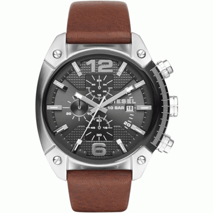 Diesel DZ4381 Watch Strap Brown Leather