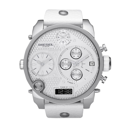 Diesel DZ7194 Watch Strap White Leather