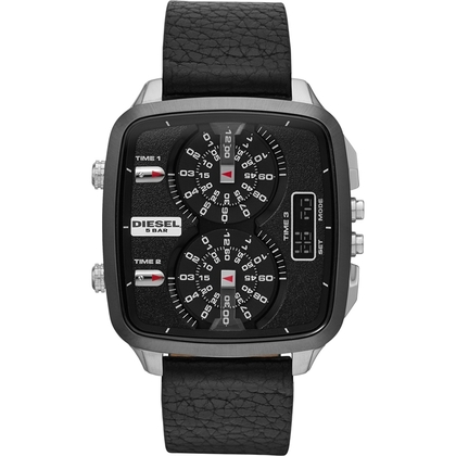 Diesel DZ7302 Watch Strap Black Leather