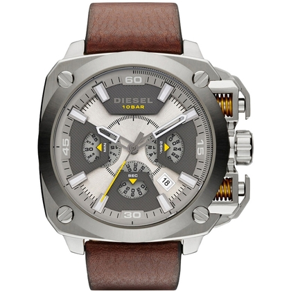 Diesel DZ7343 Watch Strap Brown Leather