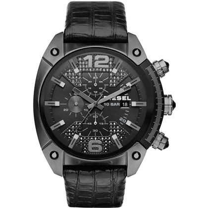 Diesel DZ4372 Watch Strap Black Leather