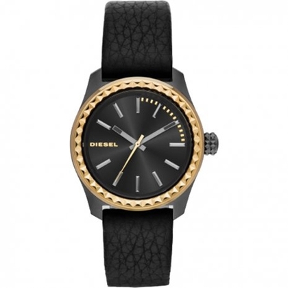 Diesel DZ5408 Watch Strap Black Leather