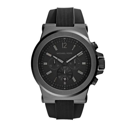 Michael Kors MK8152 Watch Strap Black Rubber