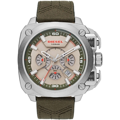 Diesel DZ7367 Watch Strap Green Leather