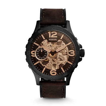 Fossil ME3127 Watch Strap Brown Leather