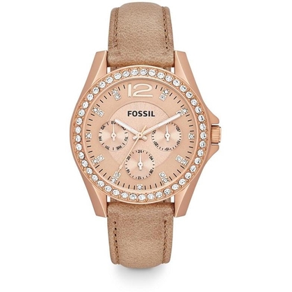 Fossil ES3363 Watch Strap Beige Leather