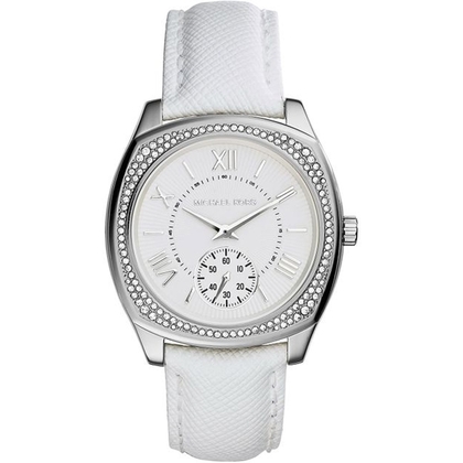 Michael Kors MK2385 Watch Strap White Leather