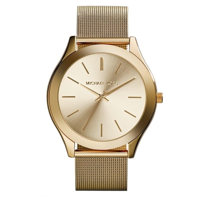 Michael Kors MK3282 Watch Strap Gold Coloured Mesh (Milanese)