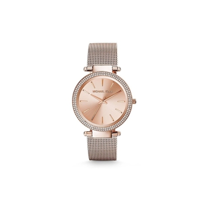 Michael Kors MK3369 Watch Strap Rose Gold Coloured Mesh (Milanese)