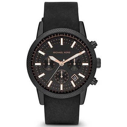 Michael Kors MK8317 Watch Strap Black Rubber