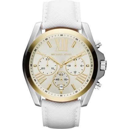 Michael Kors MK2282 Watch Strap White Leather