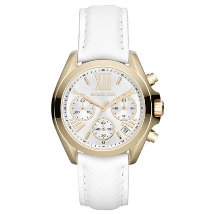 Michael Kors MK2302 Watch Strap White Leather