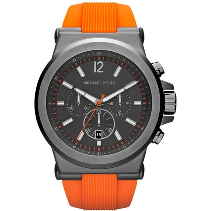 Michael Kors MK8296 Watch Strap Orange Rubber