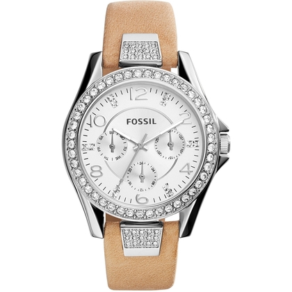Fossil ES3889 Watch Strap Brown Leather