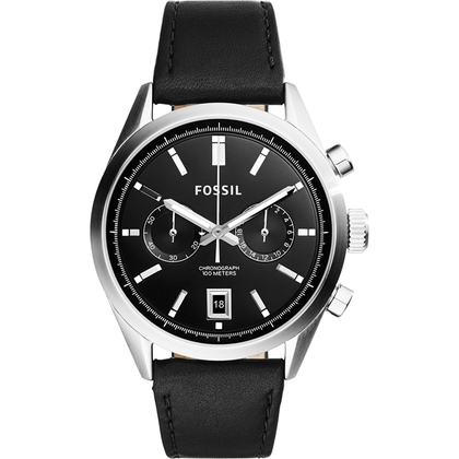 Fossil CH2972 Watch Strap Black Leather