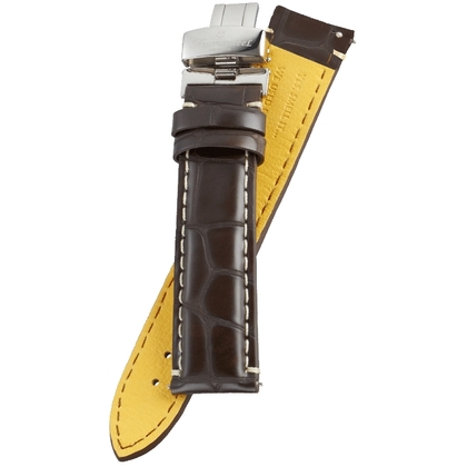 Fromanteel Pendulum Watch Strap Brown Alligatorgrain Leather + Folding Clasp L/XL