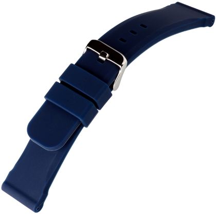 Blue Silicon Rubber Watch Strap