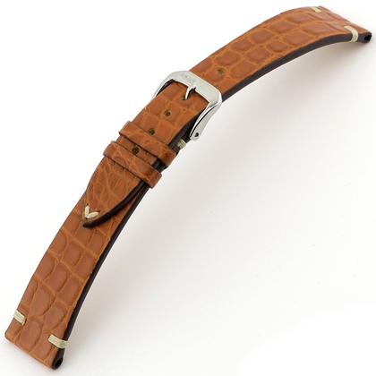 Rios Royal Watch Strap Alligator Skin Cognac