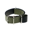 Rios NATO Strap Canvas on Leather Green - SS/Matte/PVD