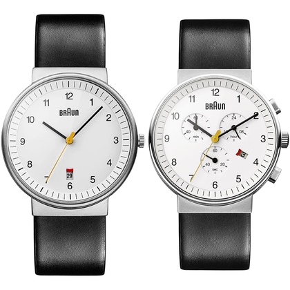 Braun BN0032WHBKG and BN0035WHBKG Watch Strap Black Leather