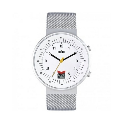 Braun BN0087WHSLMHG Watch Strap Silver Mesh (Milanese)